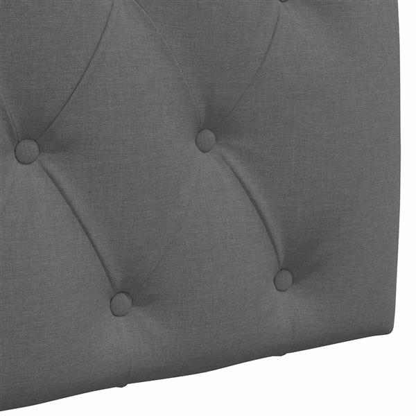 Grote foto vidaxl hangend hoofdeinde donkergrijs 100 x 55 x 7 cm stof antiek en kunst stoelen en banken