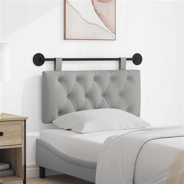 Grote foto vidaxl hangend hoofdeinde wolkengrijs 100 x 55 x 7 cm stof antiek en kunst stoelen en banken