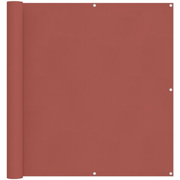 Grote foto vidaxl balkon scherm terracotta 110 x 1000 cm oxford stof tuin en terras overige tuin en terras