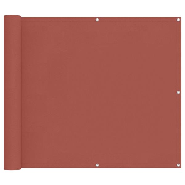 Grote foto vidaxl balkon scherm terracotta 100 x 200 cm oxford stof tuin en terras overige tuin en terras