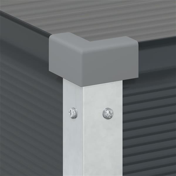 Grote foto vidaxl plantenbak antraciet 100 x 45 x 90 cm gegalvaniseerd staal tuin en terras overige tuin en terras