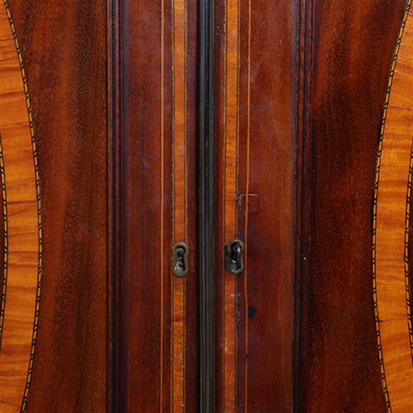 Grote foto klein engels mahonie kabinet feestelijk ingelegd met satijnhout ca 1800 no.391140 antiek en kunst stoelen en banken