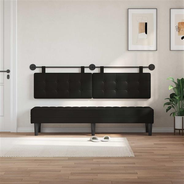 Grote foto vidaxl hangend hoofdeinde wandgemonteerd nep leer antiek en kunst stoelen en banken