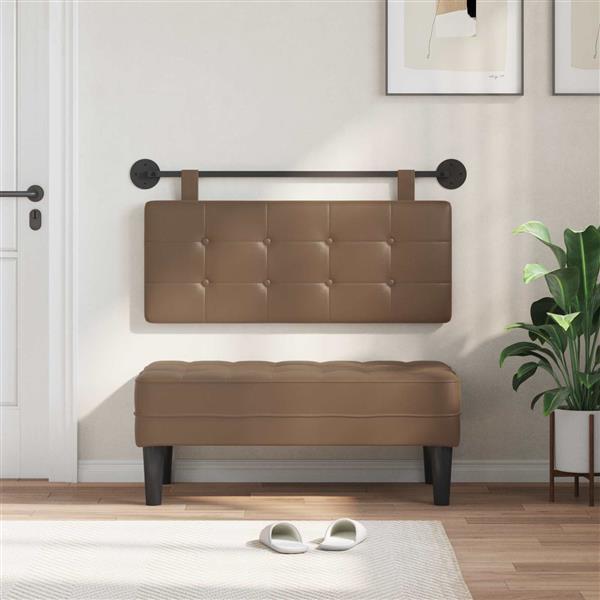 Grote foto vidaxl hangend hoofdeinde wandgemonteerd nep leer antiek en kunst stoelen en banken