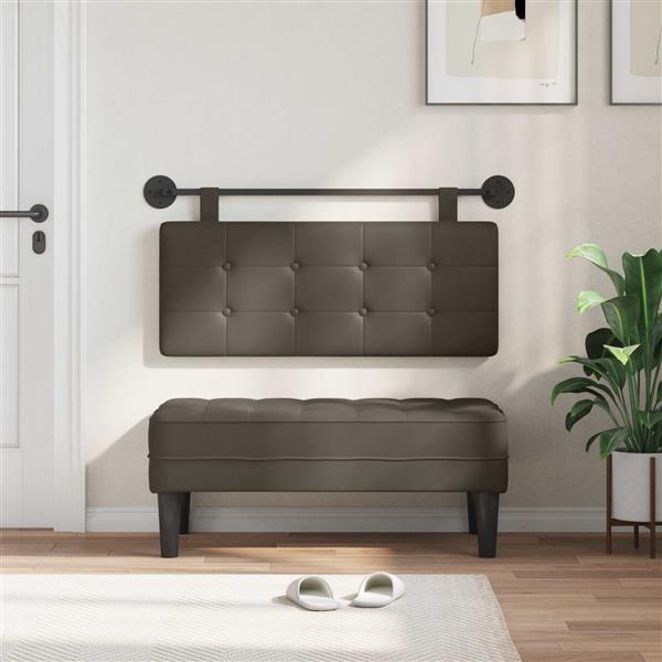 Grote foto vidaxl hangend hoofdeinde wandgemonteerd nep leer antiek en kunst stoelen en banken