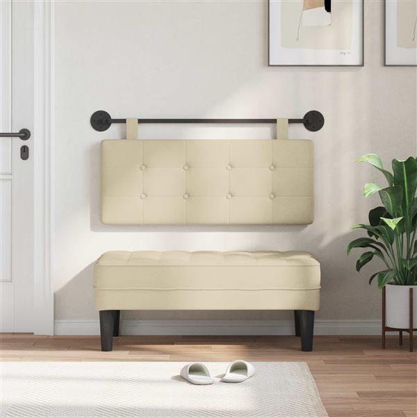 Grote foto vidaxl hangend hoofdeinde wandgemonteerd stof antiek en kunst stoelen en banken