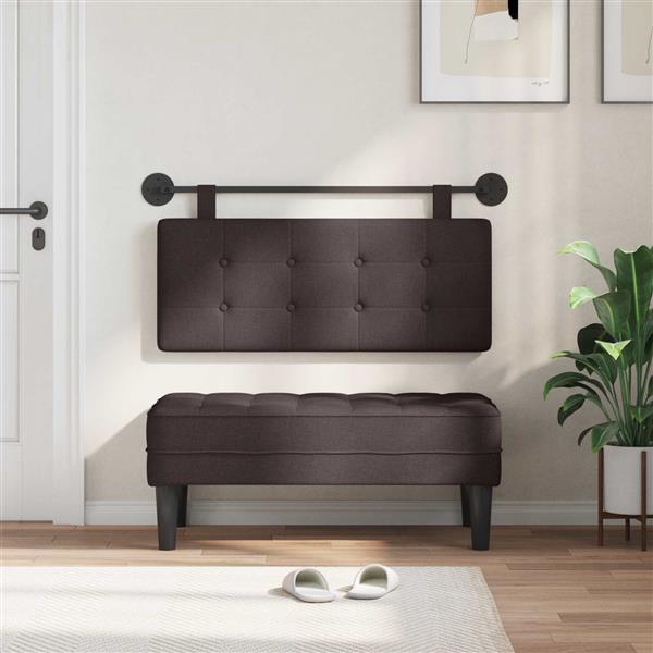 Grote foto vidaxl hangend hoofdeinde wandgemonteerd stof antiek en kunst stoelen en banken