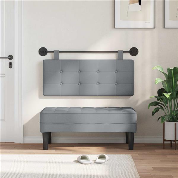 Grote foto vidaxl hangend hoofdeinde wandgemonteerd stof antiek en kunst stoelen en banken