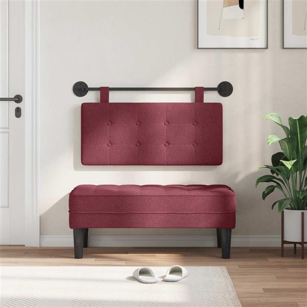 Grote foto vidaxl hangend hoofdeinde wandgemonteerd stof antiek en kunst stoelen en banken