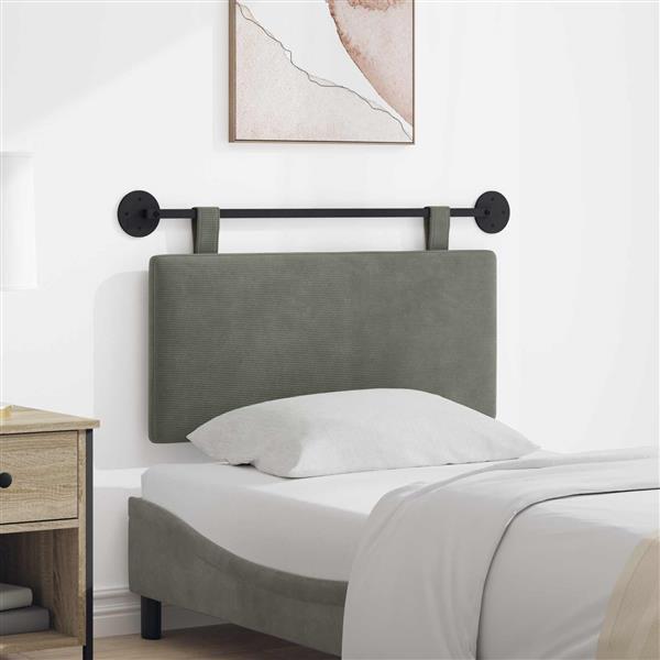 Grote foto vidaxl hangend hoofdeinde wandgemonteerd effen katoen stof antiek en kunst stoelen en banken