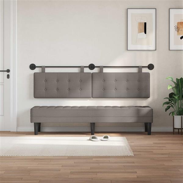 Grote foto vidaxl hangend hoofdeinde wandgemonteerd stof antiek en kunst stoelen en banken