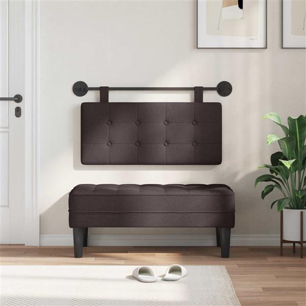 Grote foto vidaxl hangend hoofdeinde wandgemonteerd stof antiek en kunst stoelen en banken