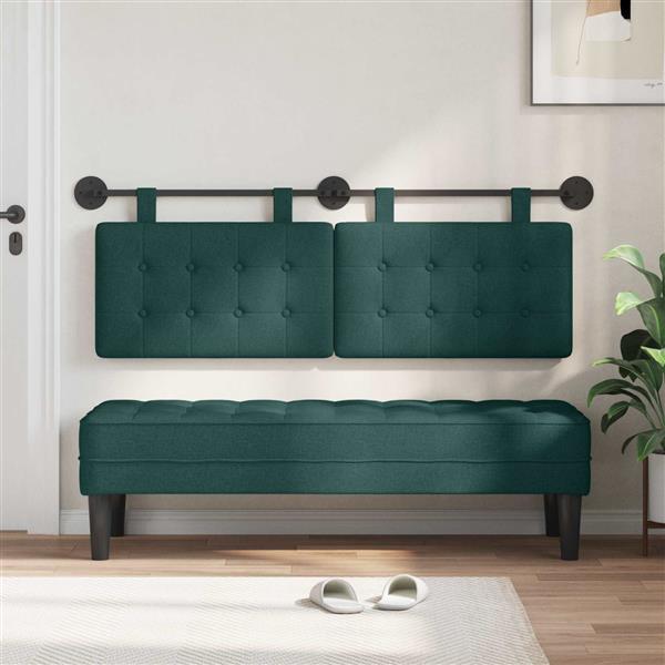 Grote foto vidaxl hangend hoofdeinde wandgemonteerd stof antiek en kunst stoelen en banken