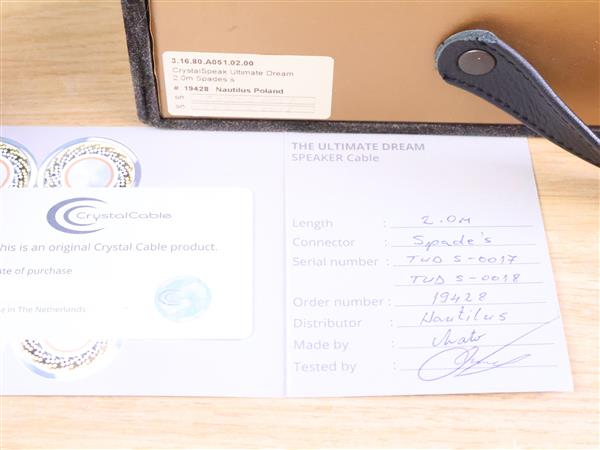 Grote foto crystal cable the ultimate dream high end audio speaker cables 2 0 metre audio tv en foto onderdelen en accessoires