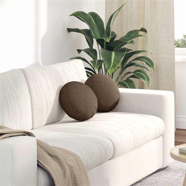 Grote foto vidaxl zitkussens 2 pcs bruin 30 x 13 cm stof huis en inrichting woningdecoratie