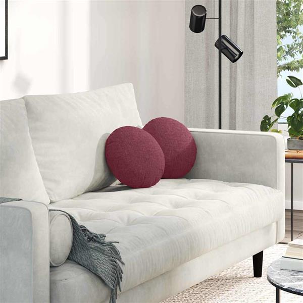 Grote foto vidaxl zitkussens 2 pcs wijnrood 30 x 13 cm stof huis en inrichting woningdecoratie