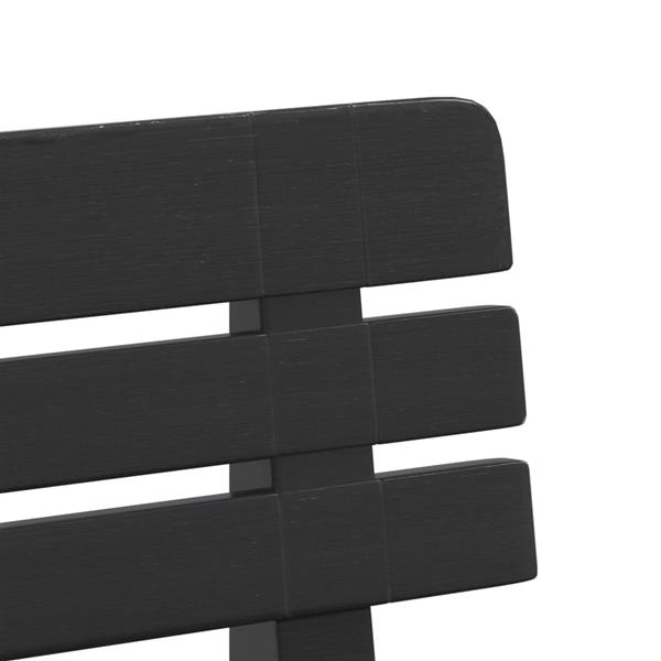 Grote foto vidaxl tuinbankje 110x52x71 cm polypropeen antracietkleurig tuin en terras tuinmeubelen