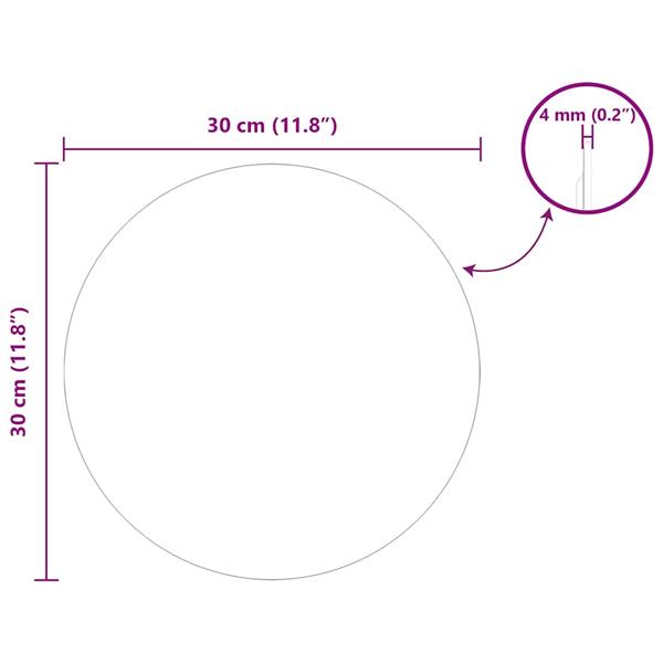 Grote foto vidaxl wandspiegel rond 30 cm gehard glas antiek en kunst spiegels