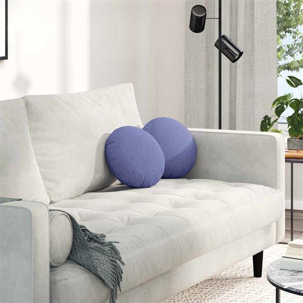 Grote foto vidaxl zitkussens 2 pcs jeans blauw 30 x 13 cm stof huis en inrichting woningdecoratie