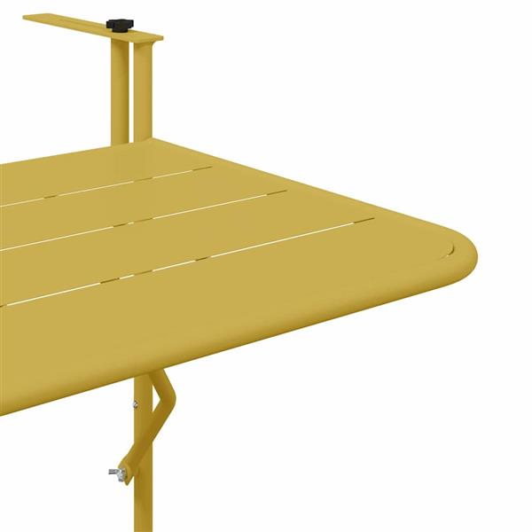 Grote foto vidaxl hangende balkon tafel goud 60 x 39 x 65 cm staal tuin en terras tuinmeubelen