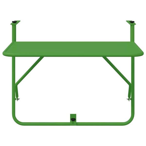 Grote foto vidaxl hangende balkon tafel groen 60 x 39 x 65 cm staal tuin en terras tuinmeubelen