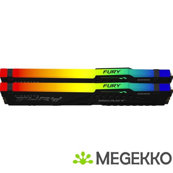 Grote foto kingston ddr5 fury beast rgb 2x32gb 5600 computers en software overige computers en software