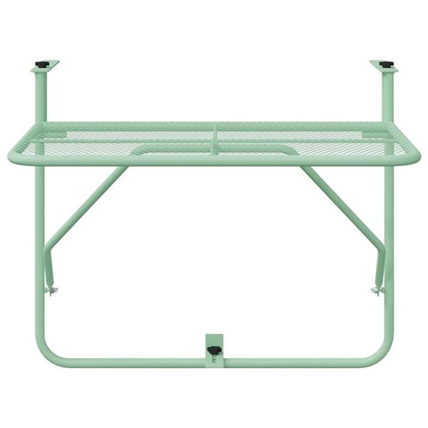 Grote foto vidaxl hangende balkon tafel muntgroen 60 x 39 x 65 cm staal tuin en terras tuinmeubelen