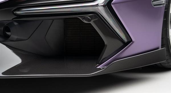 Grote foto dit betreft een set lamborghini revuelto novitec carbon voorbumper canard cover auto onderdelen tuning en styling