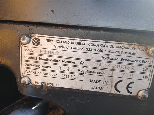 Grote foto new holland e10sr minikraan met servo doe het zelf en verbouw kranen en graafmachines