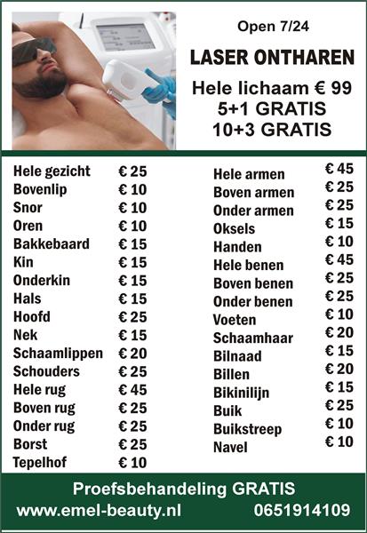 Grote foto laser ontharen full body 99 voor mannen beauty en gezondheid ontharing