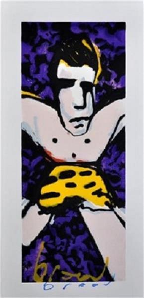Grote foto herman brood tarzan antiek en kunst litho en zeefdrukken