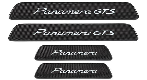 Grote foto dit betreft een porsche panamera 971 carbon instaplijsten set auto onderdelen tuning en styling