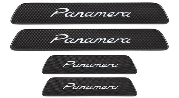 Grote foto dit betreft een porsche panamera 971 carbon instaplijsten set auto onderdelen tuning en styling