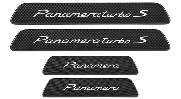 Grote foto dit betreft een porsche panamera 971 carbon instaplijsten set auto onderdelen tuning en styling