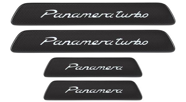 Grote foto dit betreft een porsche panamera 971 carbon instaplijsten set auto onderdelen tuning en styling