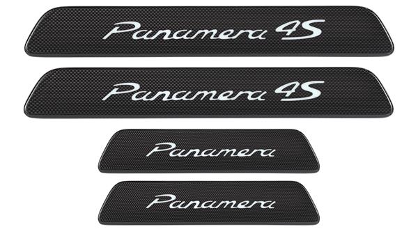 Grote foto dit betreft een porsche panamera 971 carbon instaplijsten set auto onderdelen tuning en styling