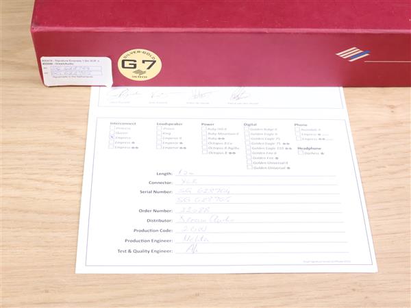 Grote foto siltech empress g7 royal signature high end silver gold audio interconnects xlr 1 0 metre audio tv en foto onderdelen en accessoires