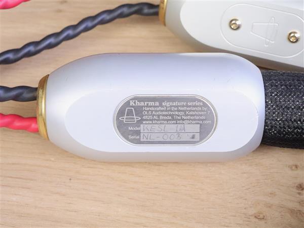 Grote foto kharma enigma signature high end silver gold audio speaker cables 2 4 metre audio tv en foto onderdelen en accessoires