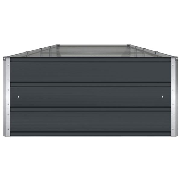 Grote foto vidaxl plantenbak antraciet 385 x 100 x 45 cm gegalvaniseerd staal tuin en terras overige tuin en terras