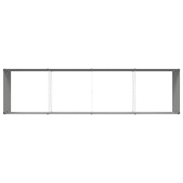 Grote foto vidaxl plantenbak antraciet 385 x 100 x 45 cm gegalvaniseerd staal tuin en terras overige tuin en terras