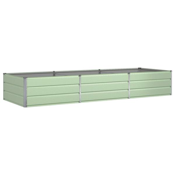 Grote foto vidaxl plantenbak pastelgroen 290 x 100 x 45 cm gegalvaniseerd staal tuin en terras overige tuin en terras