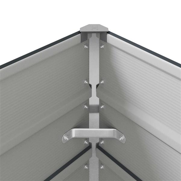 Grote foto vidaxl plantenbak antraciet 385 x 100 x 45 cm gegalvaniseerd staal tuin en terras overige tuin en terras