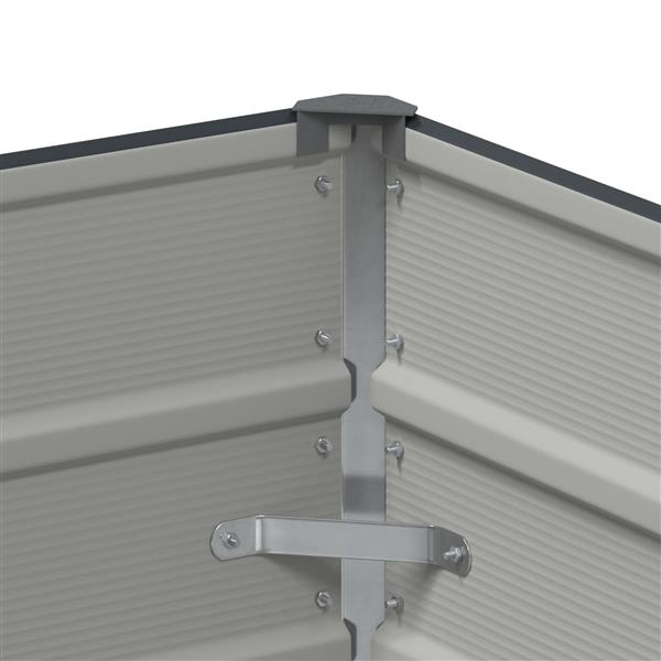 Grote foto vidaxl plantenbak antraciet 100 x 50 x 45 cm gegalvaniseerd staal tuin en terras overige tuin en terras