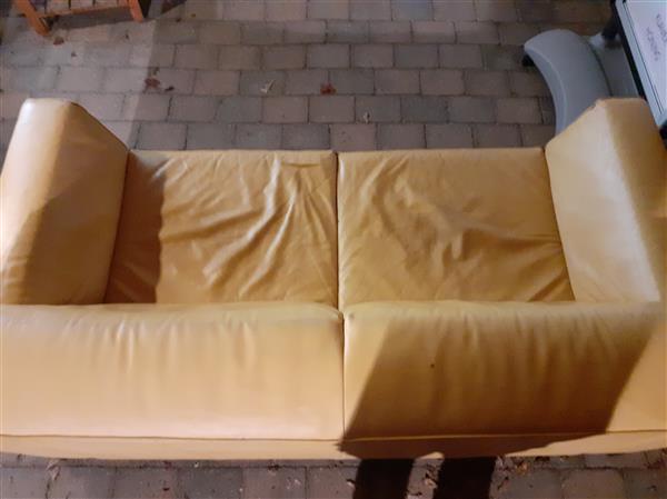 Grote foto mooie leren tweezitsbank huis en inrichting bankstellen