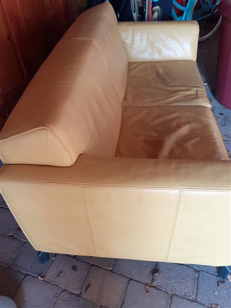 Grote foto mooie leren tweezitsbank huis en inrichting bankstellen