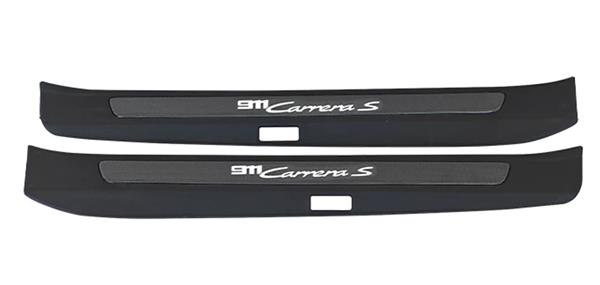 Grote foto dit betreft een set porsche 911 992 carbon sier instap lijsten set auto onderdelen tuning en styling