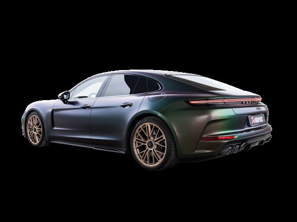 Grote foto dit betreft een porsche panamera akrapovic uitlaat 4 4 e hybrid 4s e hybrid gts turbo e hy auto onderdelen tuning en styling
