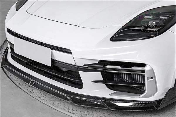 Grote foto dit betreft een porsche panamera 976 turbo s carbon voorlip splitter auto onderdelen tuning en styling