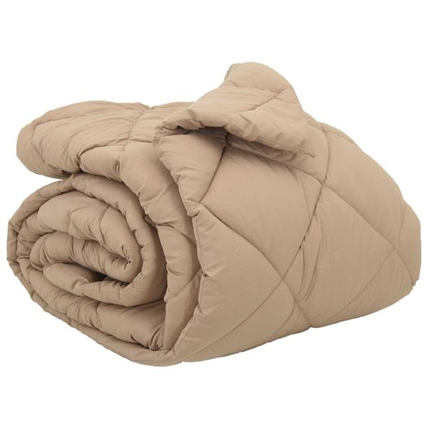 Grote foto vidaxl winter dekbed taupe 240 x 260 cm microfiber huis en inrichting bedden