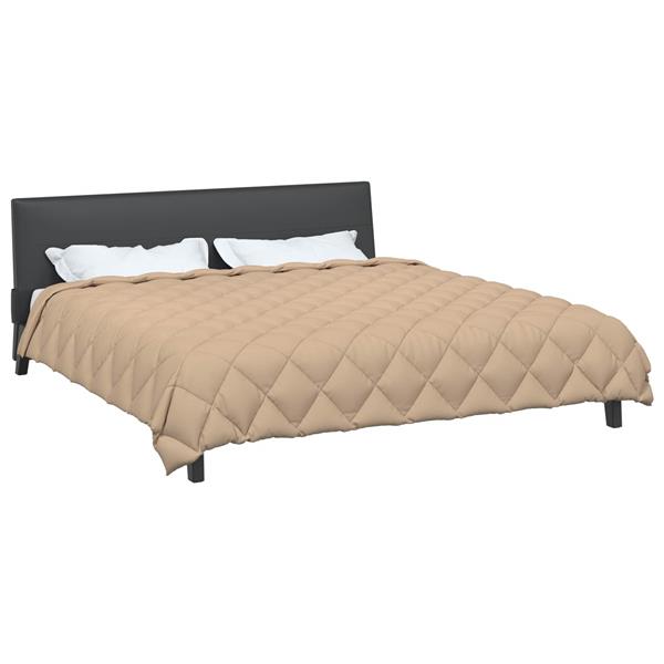 Grote foto vidaxl winter dekbed taupe 240 x 260 cm microfiber huis en inrichting bedden